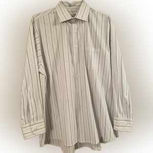 Men’s Geoffrey Beene X-Large blue striped dress shirt